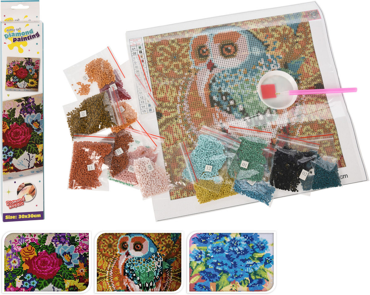 Diamond Painting set 30x30cm assorti 1 Diamond Painting set 30x30cm assorti