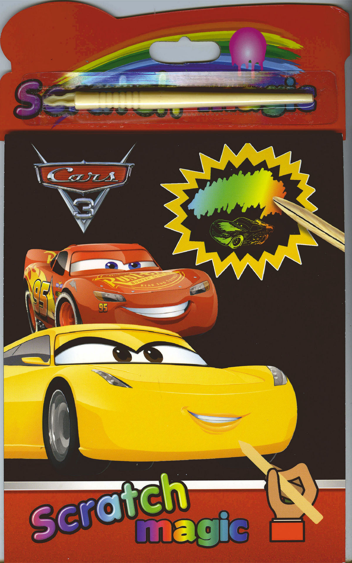 Scratch Disney Cars 3 Rood Geel