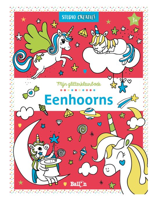 De Ballon - Mijn glitterkleurboek Eenhoorns