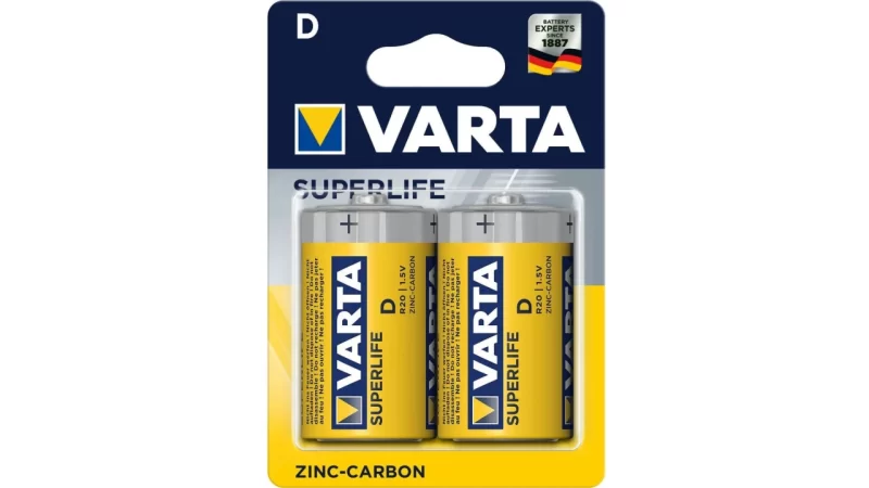 Batterij Varta Superlife D R20 1.5V bls2