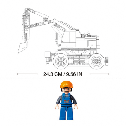 Sluban - E7 Graafmachine op wielen