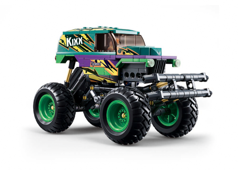 Sluban - Bigfoot Groen-Paarse Speed Kixx