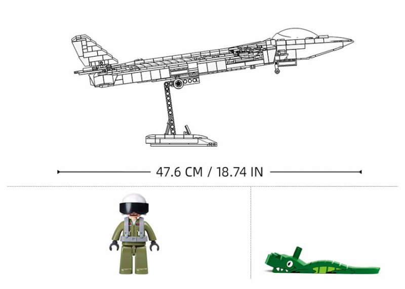 Sluban - J20SS Stealth Aircraft Metal