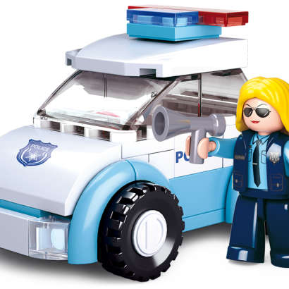 Sluban Politie Agente met Patrouillewagen